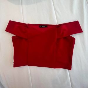 Special Occasion Sexy red blouse with zipper